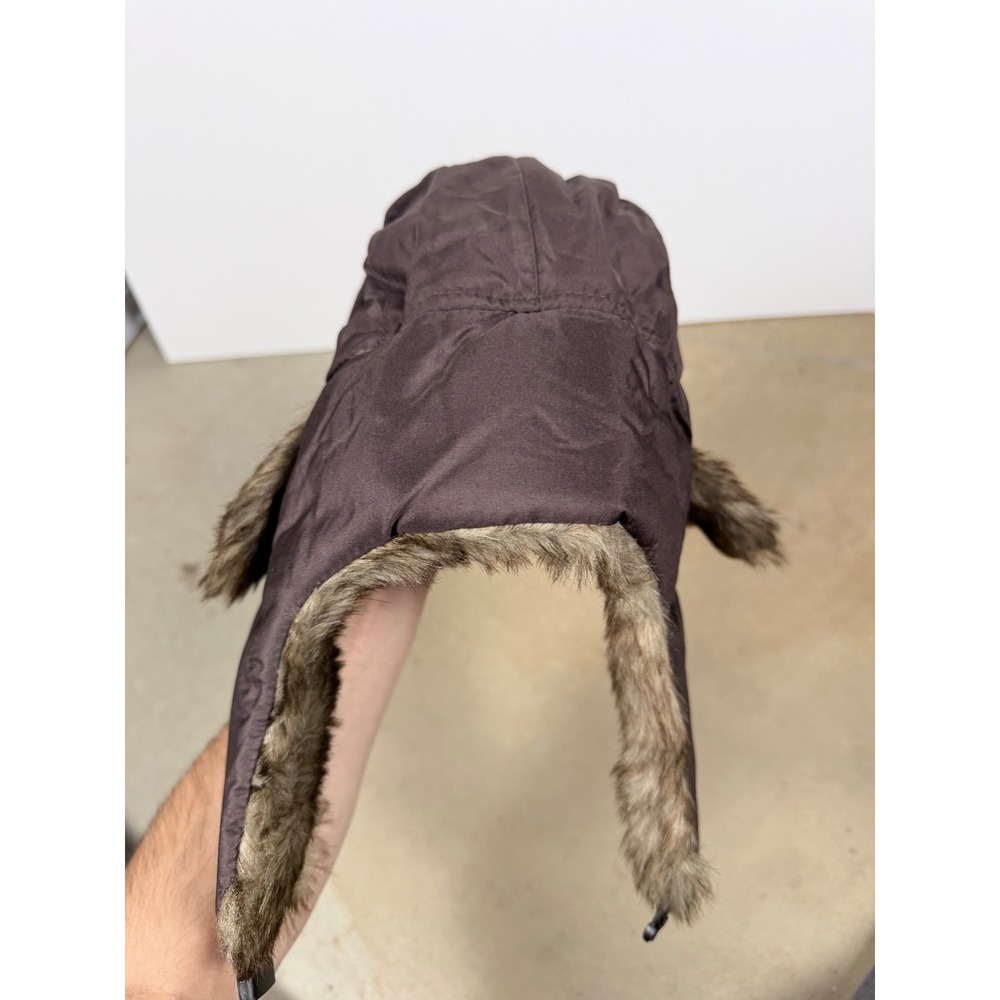 KIS Rugged Winter Trapper‎ Hat Brown Faux Fur Ear Flaps Warm Cold Weather - Picture 4 of 5